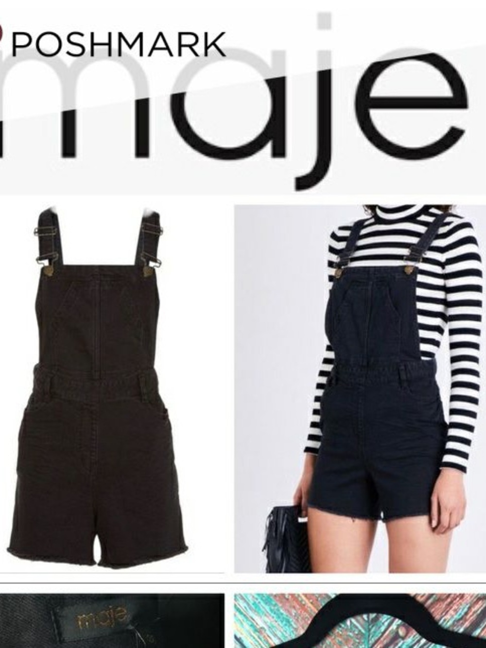 Maje Denim Overalls Size 34 (XS)